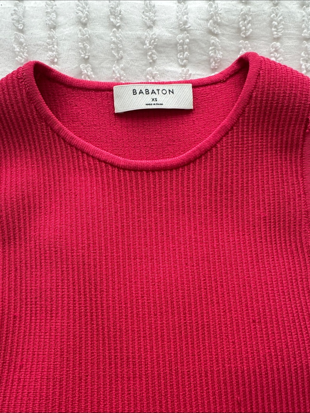 Babaton Ribbed Sleeveless Fitted Mini Dress in Raspberry - Picture 3 of 7